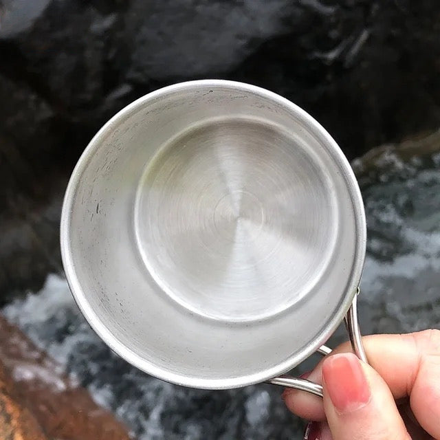 stainless camping mug