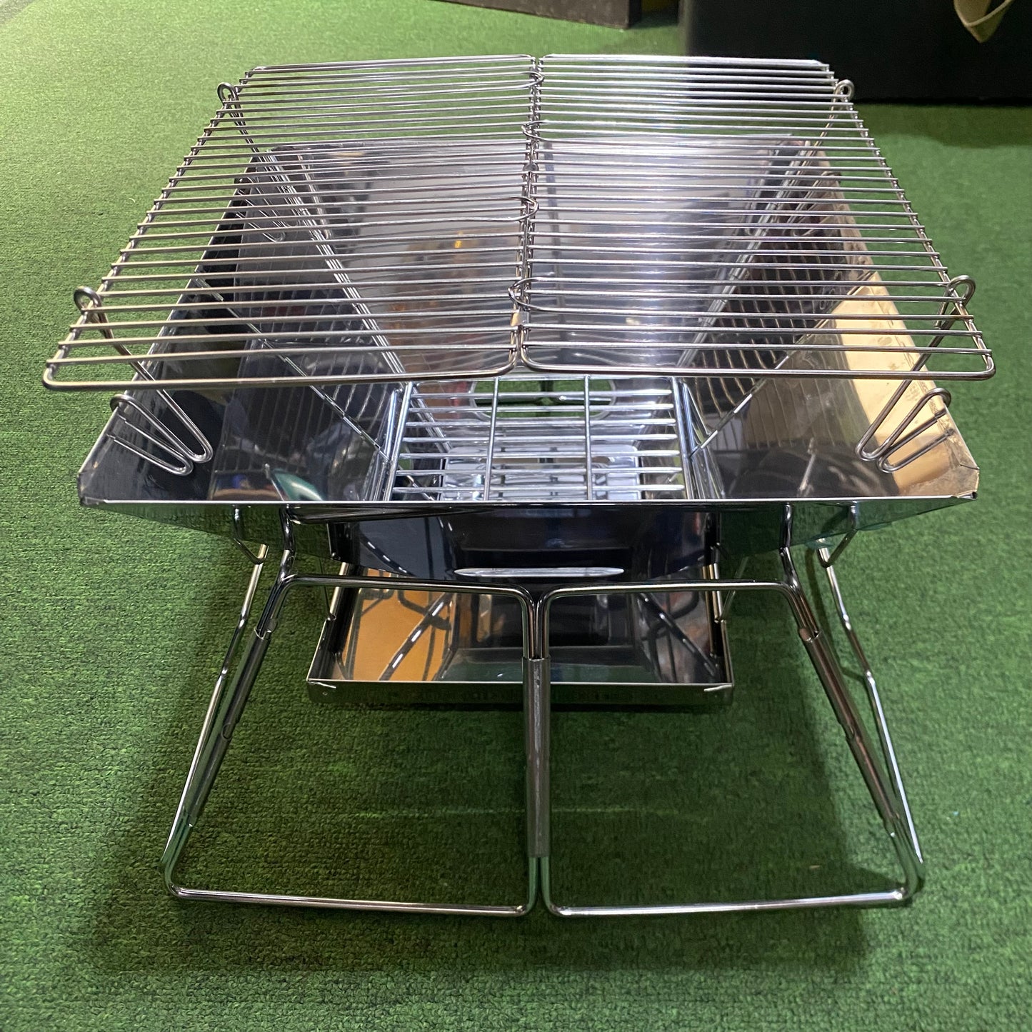 portable stainless camping grill bonfire pit