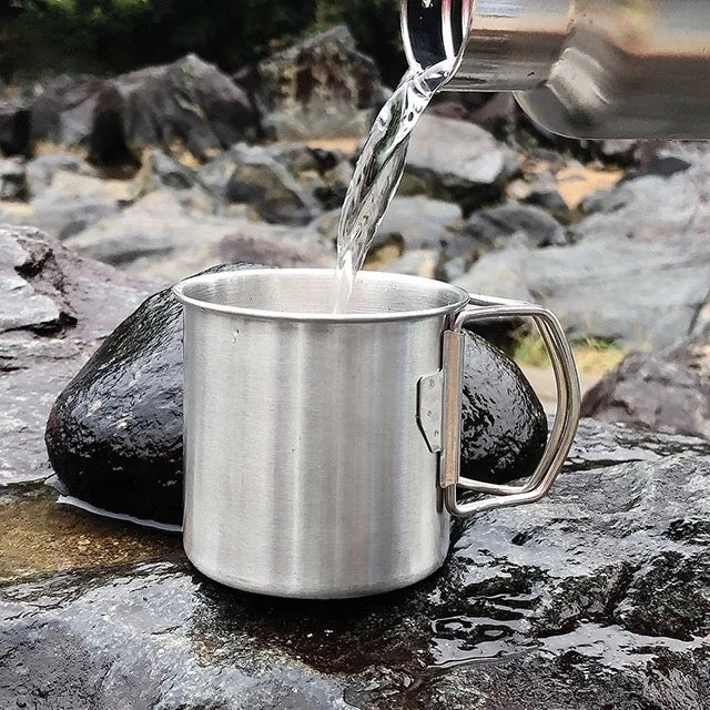 stainless camping mug