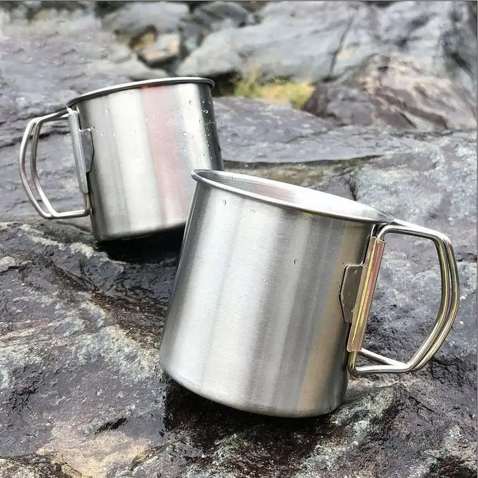 stainless camping mug