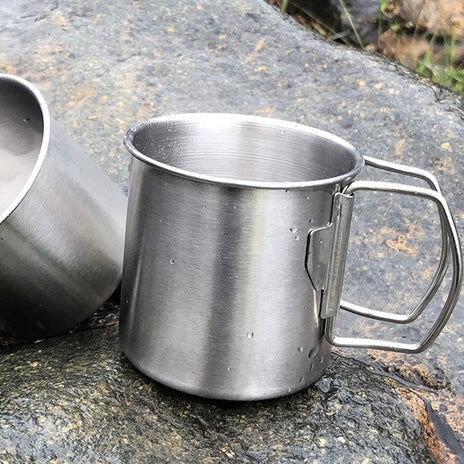 stainless camping mug