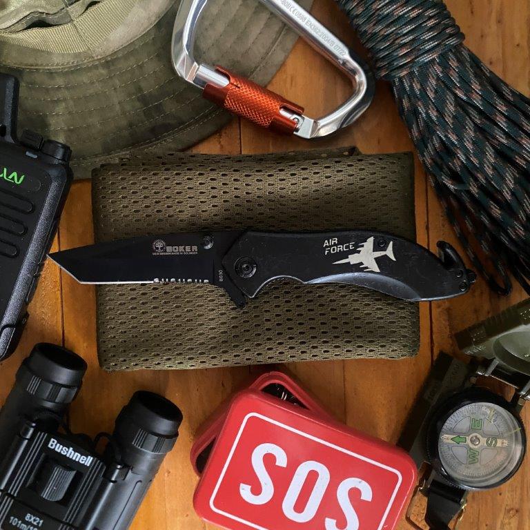 Boker B030 tactical folding tanto knife black