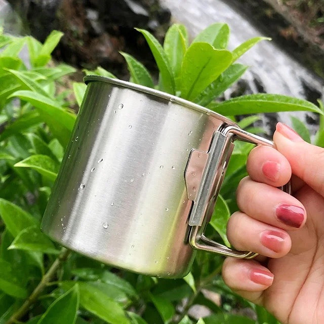 stainless camping mug