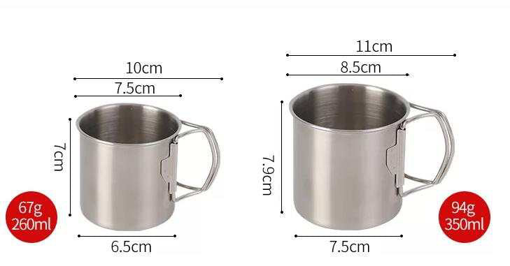 stainless camping mug