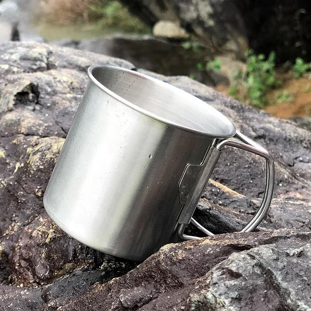 stainless camping mug