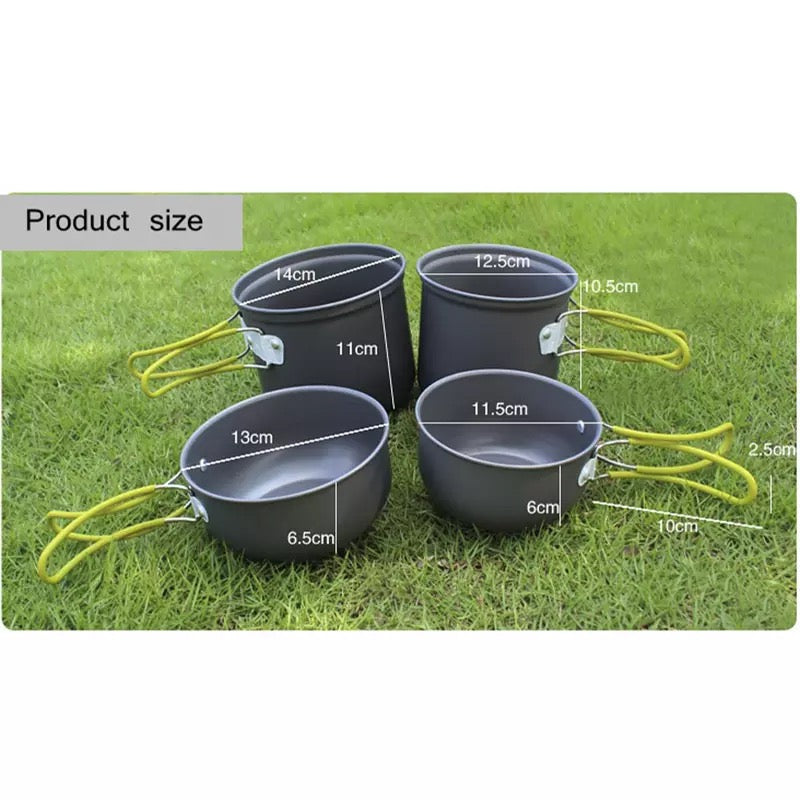 DS201 1-2 Person aluminum camping cookset