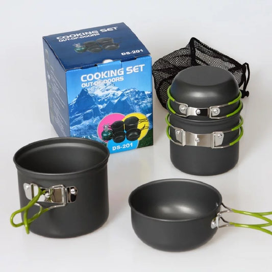 DS201 1-2 Person aluminum camping cookset