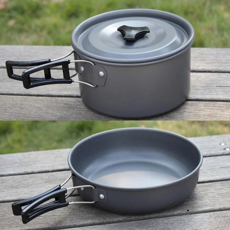 DS700 7 person aluminum camping cookset