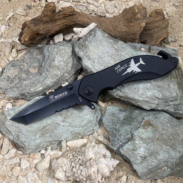 Boker B030 tactical folding tanto knife black