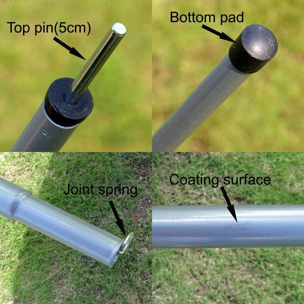 2pcs adjustable camping poles for tarps and tents