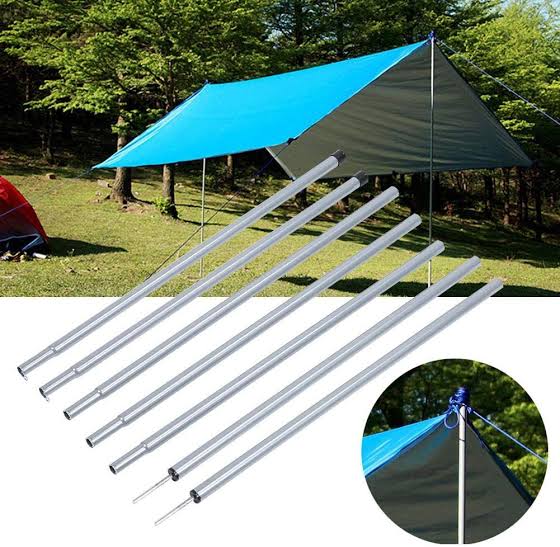 2pcs adjustable camping poles for tarps and tents