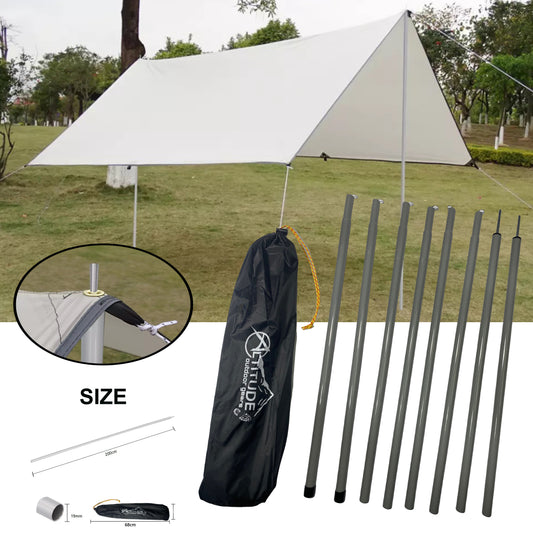 2pcs adjustable camping poles for tarps and tents