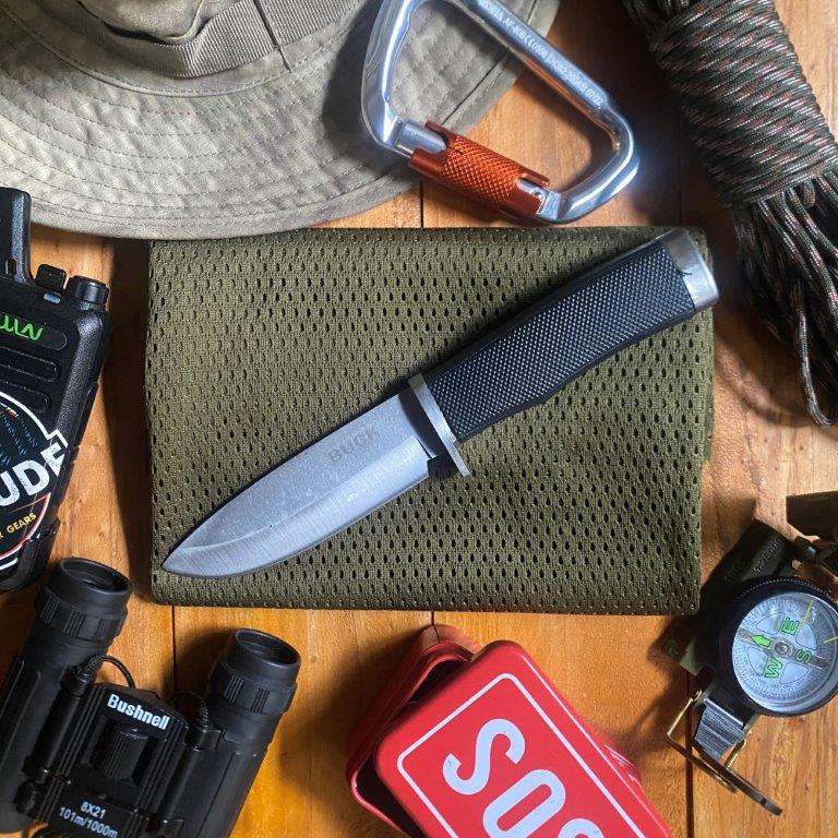 Buck 692 Vanguard Fixed knife silver tactical camping knife