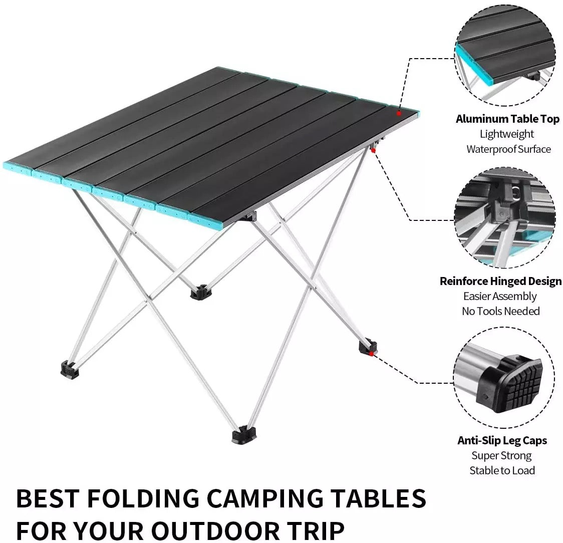 portable aluminum camping table