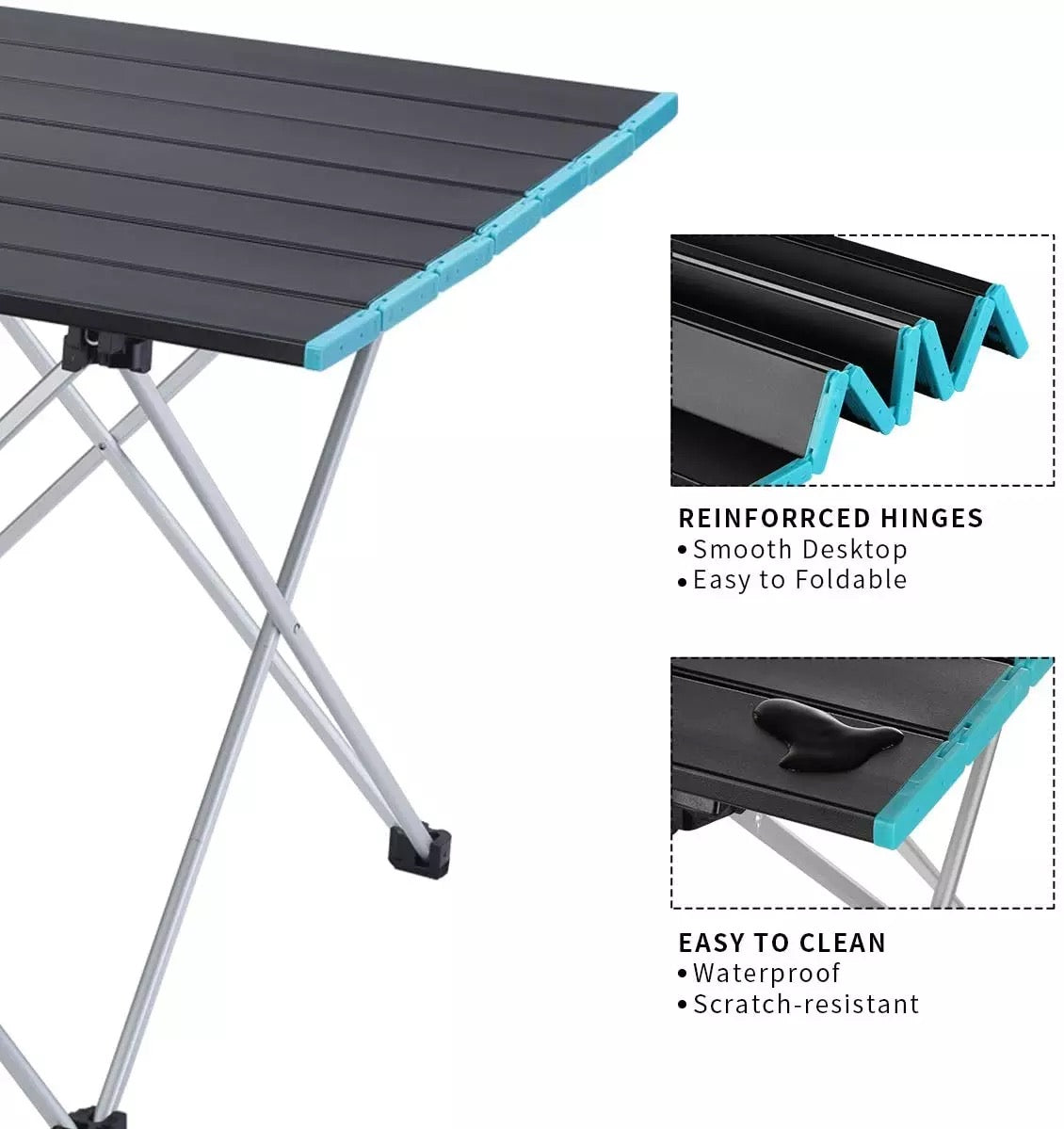 portable aluminum camping table