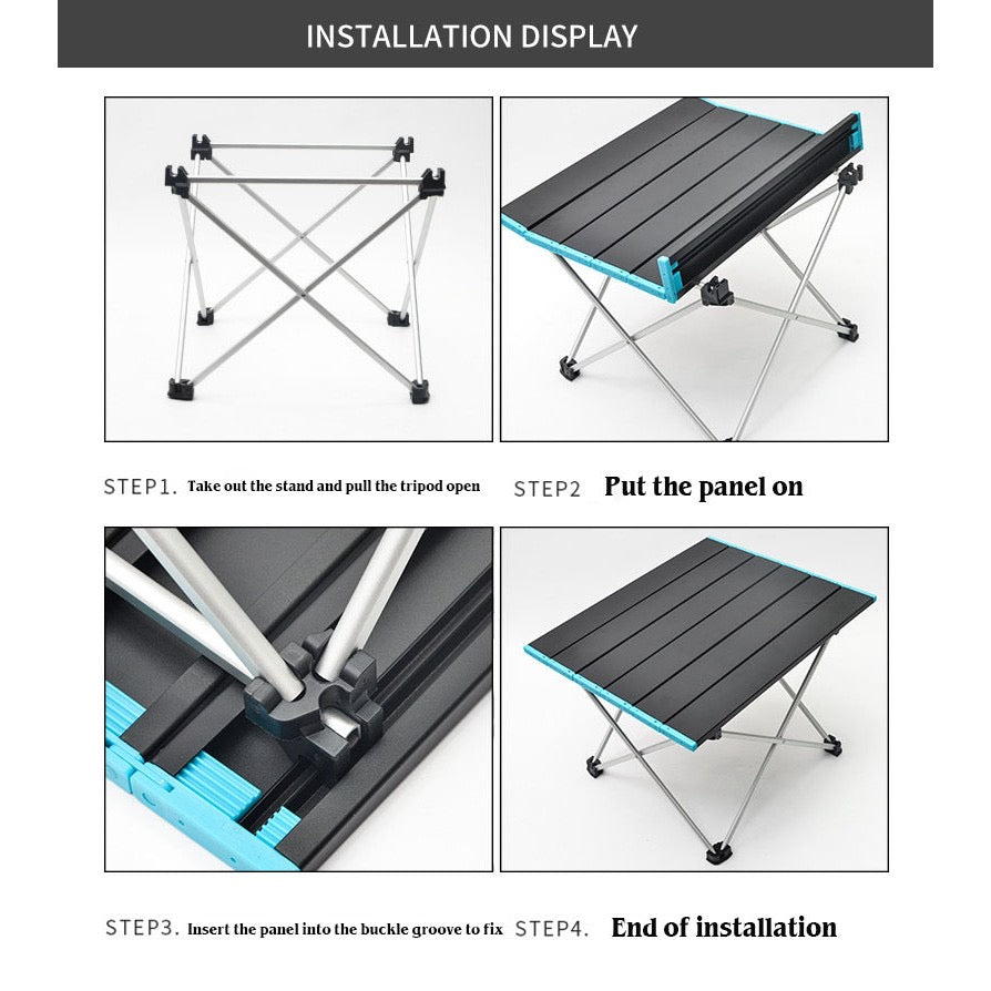 portable aluminum camping table