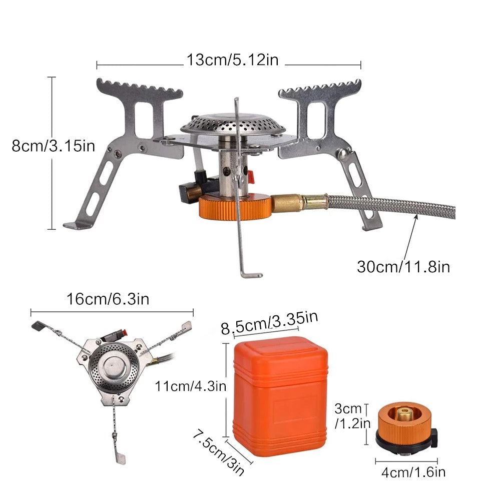 AOG01 portable camping butane stove with butane adapter