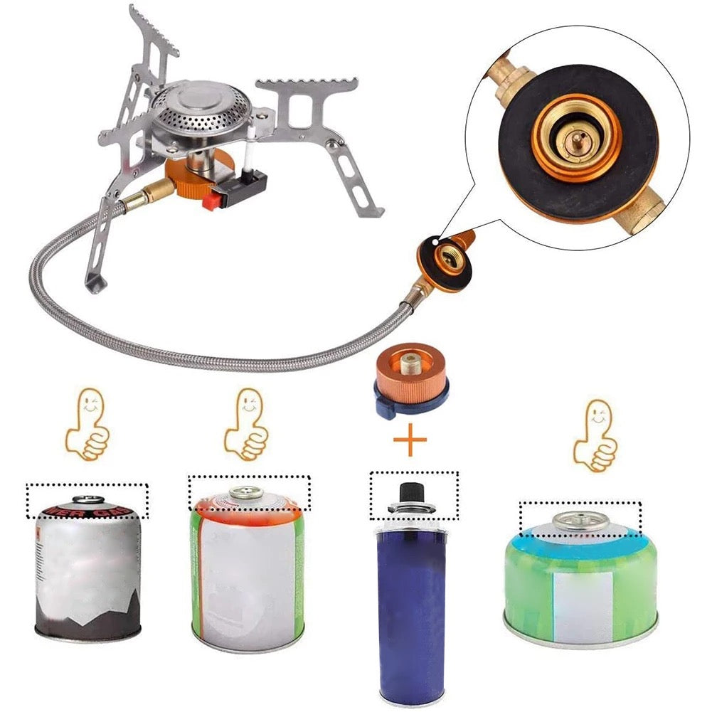 AOG01 portable camping butane stove with butane adapter